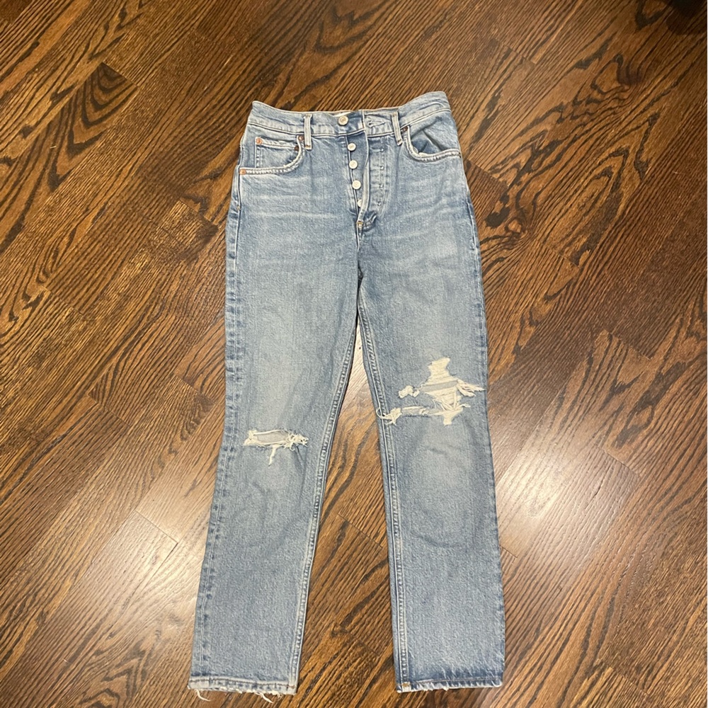 AGOLDE high waisted straight leg jeans worn once !